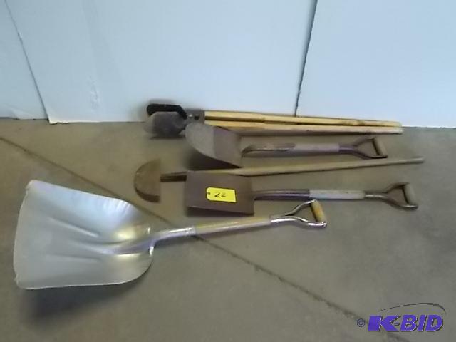 lot 22 image: Shovels, Edger, & Post Hole Digger...