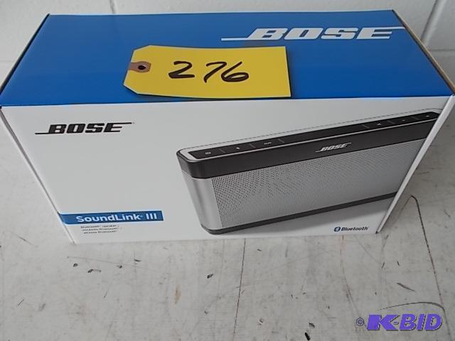lot 276 image: Bose Soundlink III Bluetooth Speaker, New...