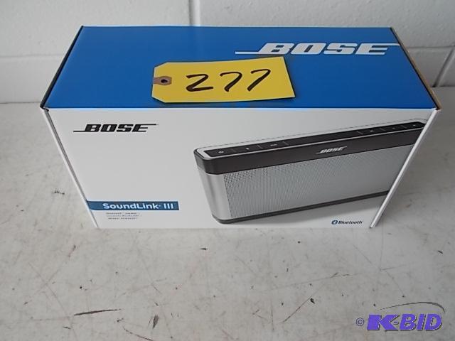 lot 277 image: Bose Soundlink III Bluetooth Speaker, New...