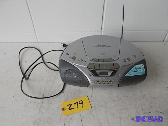 lot 279 image: Sony CFO-S250 CD Radio Cassette-Corder...