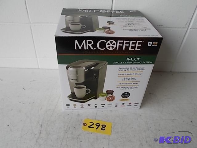 lot 298 image: Mr. Coffee K-Cup Coffee Maker, New...