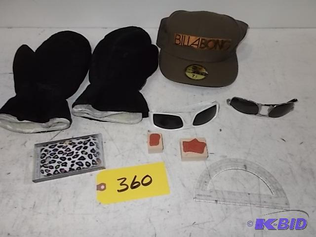 lot 360 image: Cap, Mittens, & Misc....