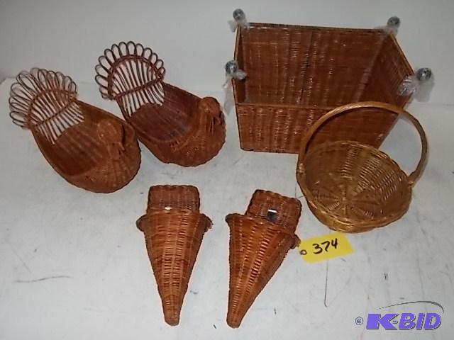 lot 374 image: (6) Asstd Baskets...