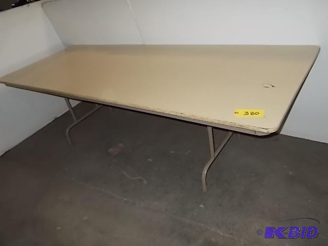 lot 380 image: Folding Table 3 x 8...