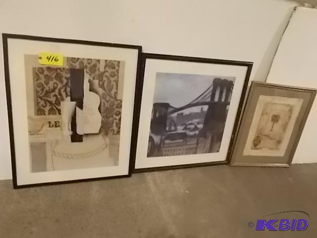 lot 416 image: (3) Art Pieces...
