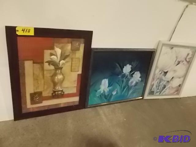 lot 418 image: (3) Art Pieces...