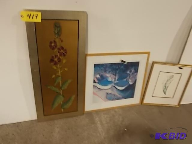 lot 419 image: (3) Art Pieces...