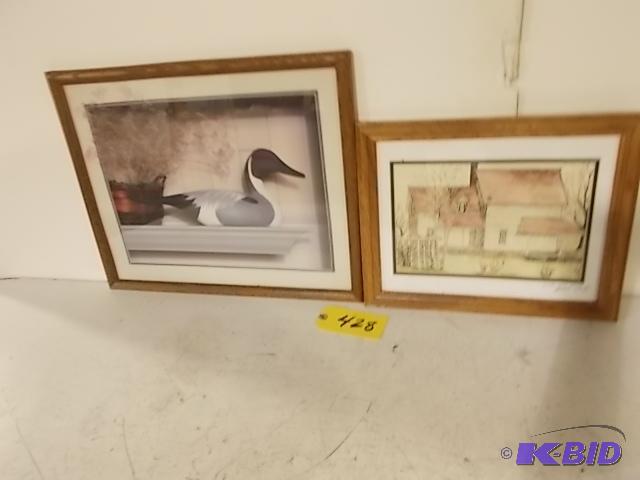 lot 428 image: (2) Art Pieces...