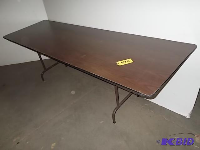 lot 432 image: Folding Table, 30" x 8...