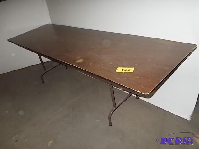 lot 433 image: Folding Table, 30" x 8...