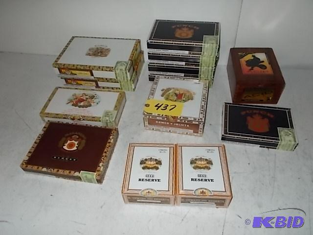 lot 437 image: (13) Cigar Boxes...