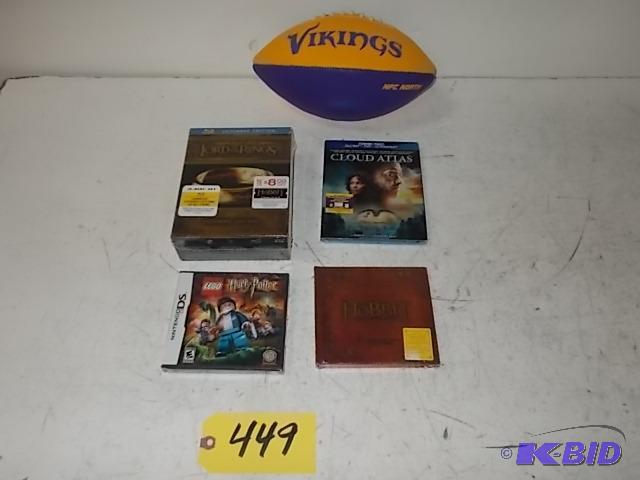 lot 449 image: Vikings Football, Movies, & Game...