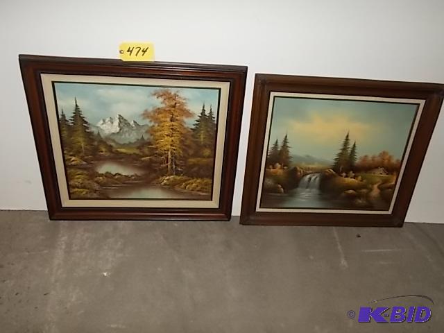 lot 474 image: (2) Paintings...
