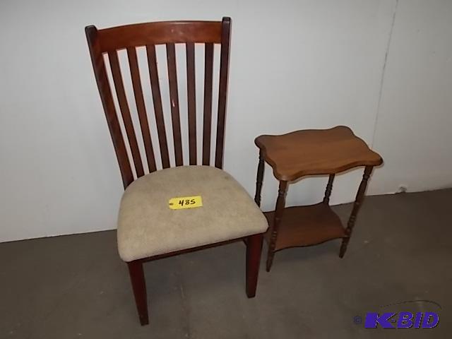 lot 485 image: Side Chair & Table...