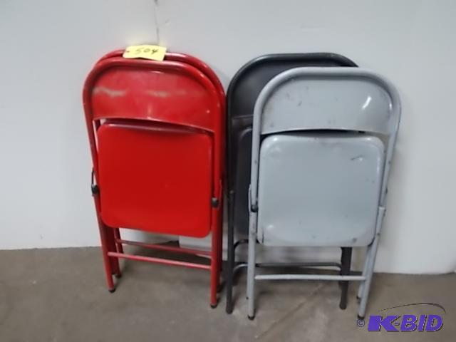 lot 504 image: (4) Asstd Folding Chairs...