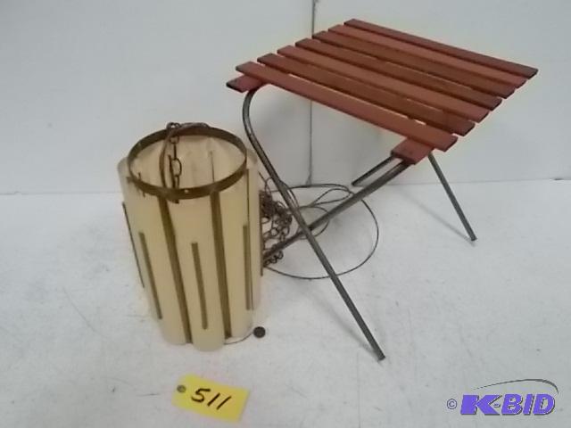 lot 511 image: Hanging Lamp & Table...