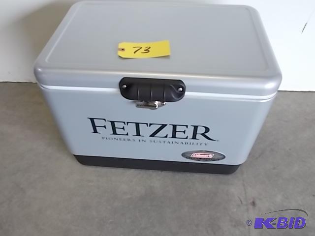 lot 73 image: Coleman Steel Belted 54 qt. Cooler, New...