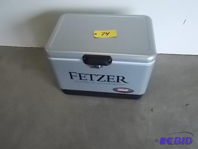 lot 74 image: Coleman Steel Belted 54 qt. Cooler, New...