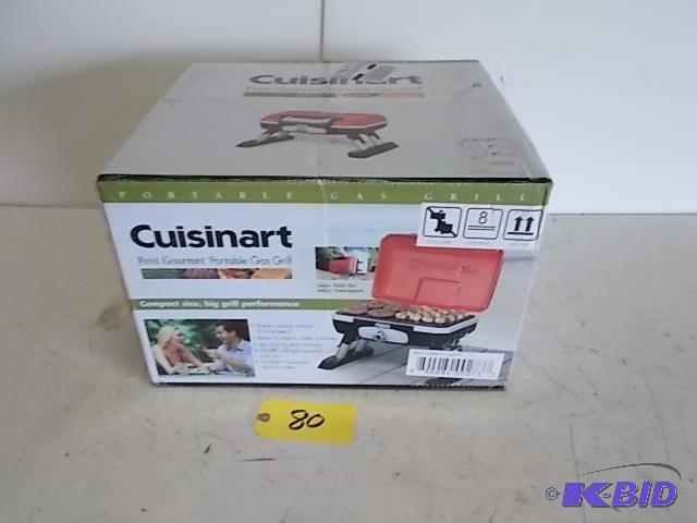 lot 80 image: Cuisinart Petit Gourmet Portable Gas Grill, N...