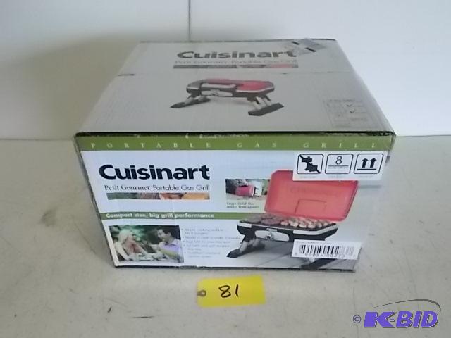 lot 81 image: Cuisinart Petit Gourmet Portable Gas Grill, N...