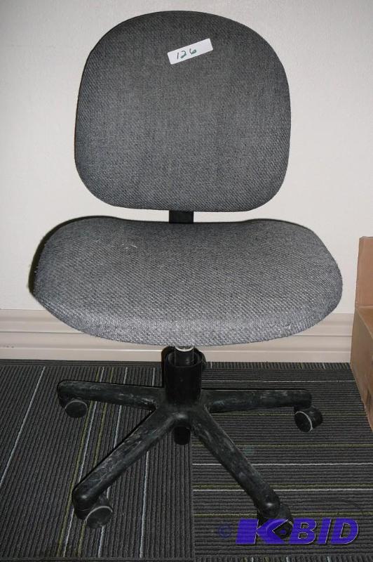 lot 126 image: Grey office chair on casters ...