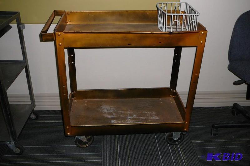 lot 128 image: Metal cart on casters...