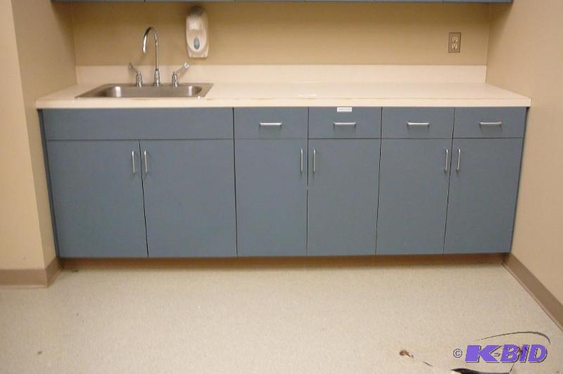 lot 148 image: Base cabinets with stainless steel sink ...