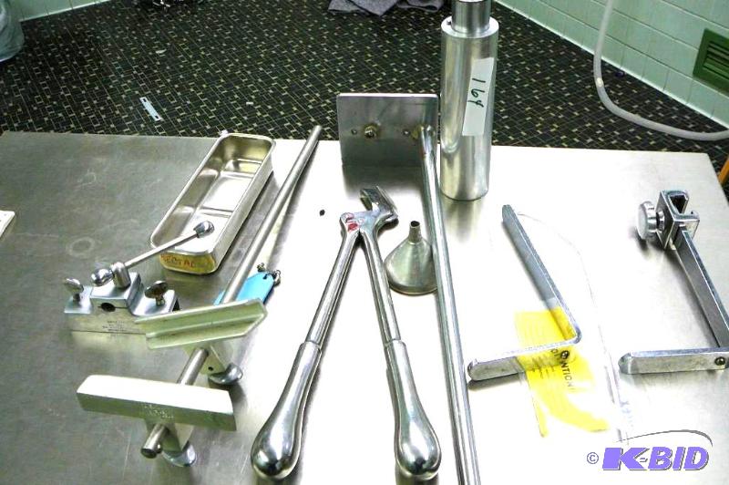 lot 164 image: Lot of misc. stainless steel medical equipmen...