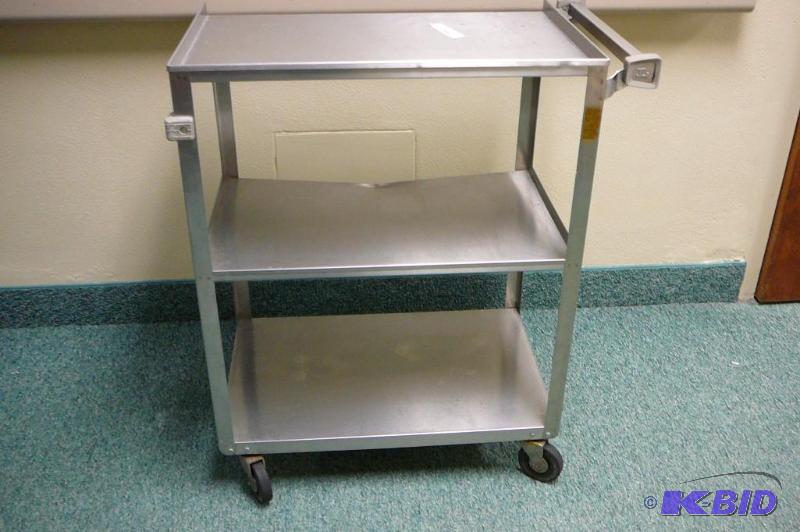 lot 175 image: Stainless steel cart on casters  ...