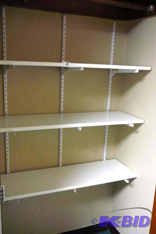 lot 2 image: 3 Shelves 11&quotD x 36&quotW 3 Rails 4FT l...