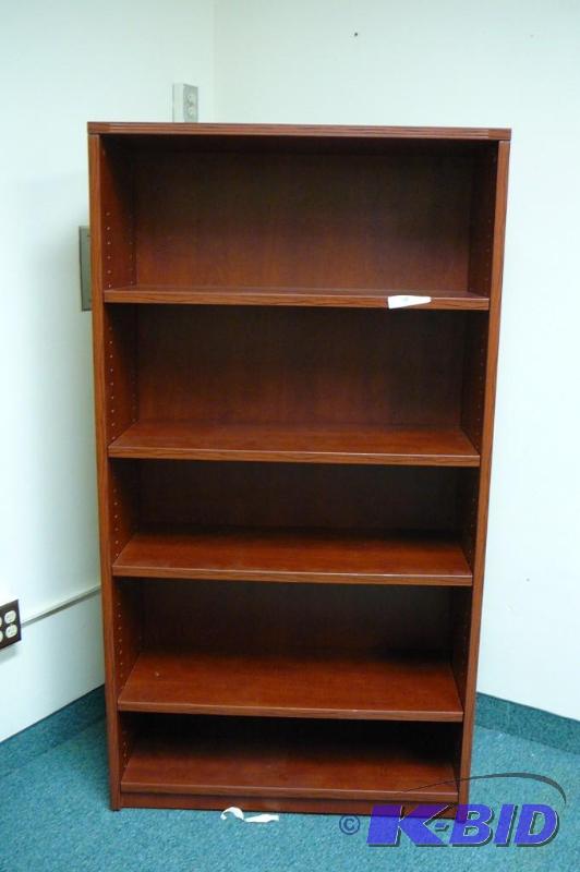 lot 9 image: 5 Shelf book case with adjustable shelves 35-...