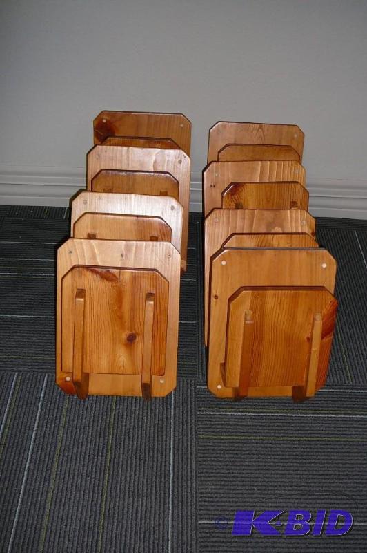 lot 184 image: Lot of wooden wall chart holders 8 count...