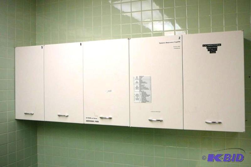 lot 193 image: Upper metal cabinets 87&quotL x 30&quotT x ...