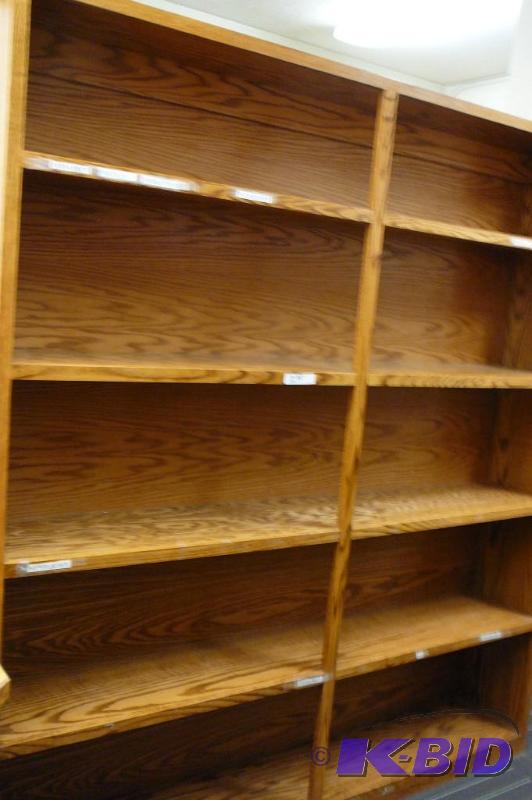 lot 215 image: Oak book case 72&quotW x 80&quotT x 12"...