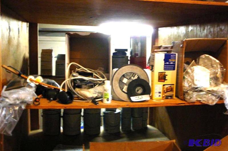 lot 220 image: Misc. lot of items, casters, wiring, grinding...