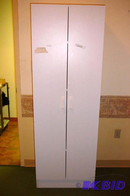 lot 243 image: Wooden white storage cabinet 24&quotW x 15&q...