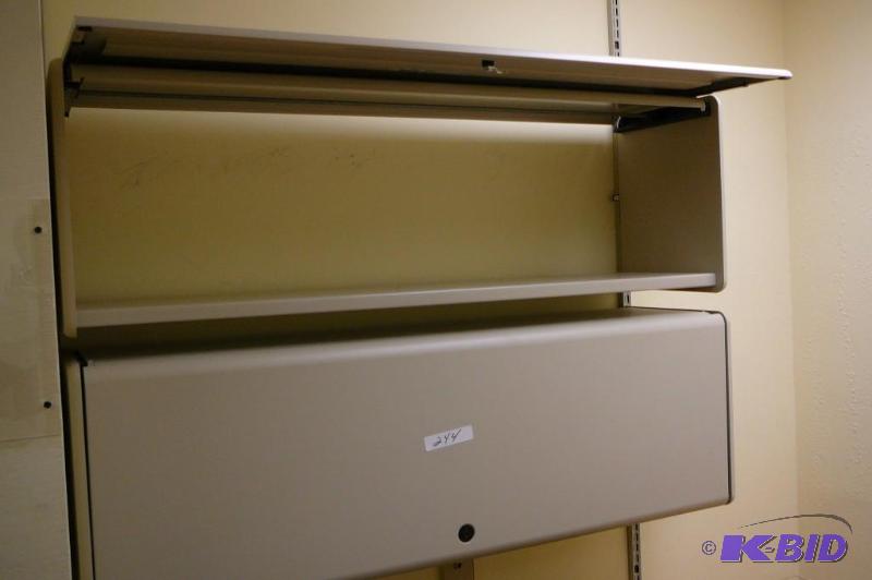 lot 244 image: 2 metal office storage&nbspunits with mounti...