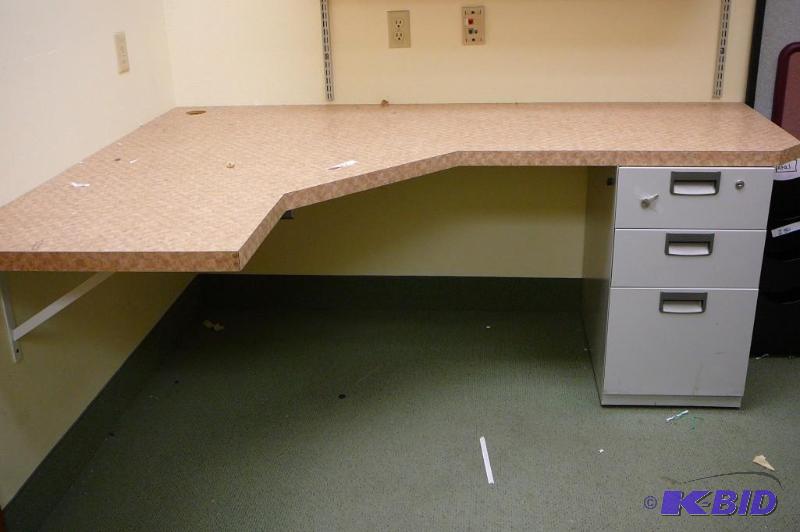 lot 247 image: Formica counter top with metal cabinet and wa...