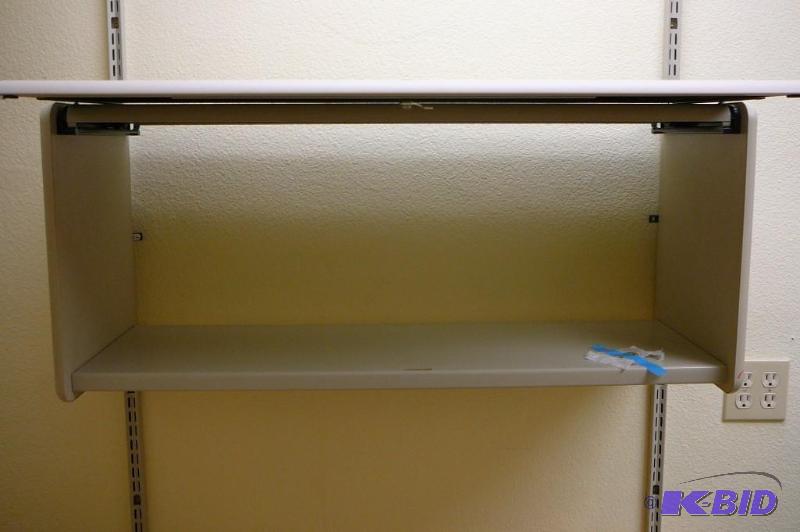 lot 252 image: Metal office storage units with mounting rail...