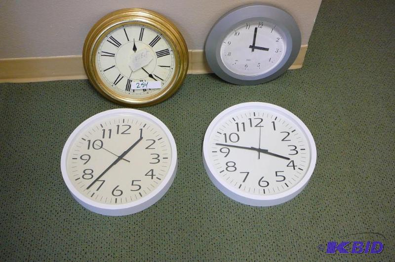 lot 254 image: 4 wall clocks...