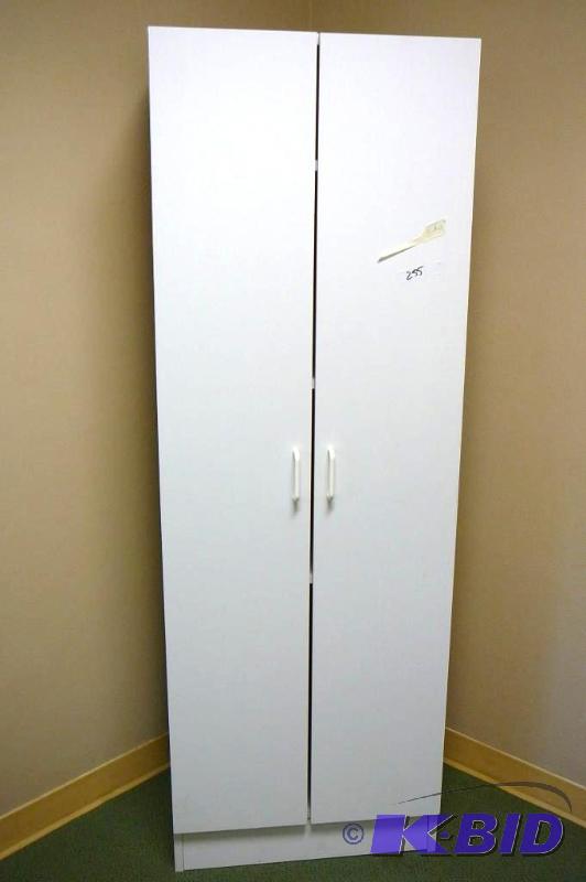 lot 255 image: Wooden white storage cabinet 24&quotW x 15&q...