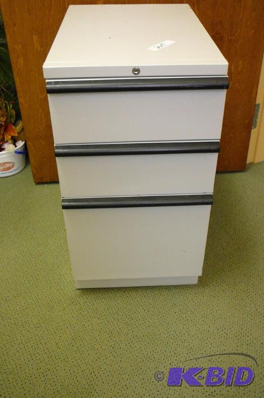 lot 268 image: Metal filing cabinet with keys ...