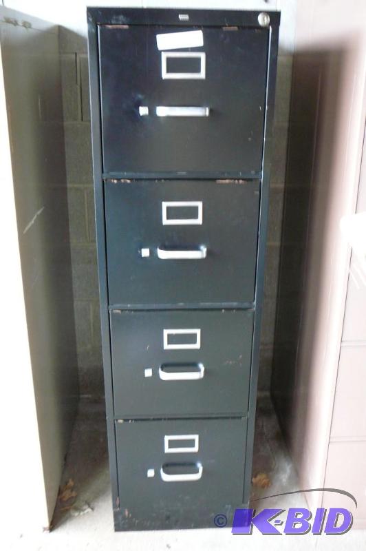 lot 298 image: Hon 4 drawer metal filing cabinet...