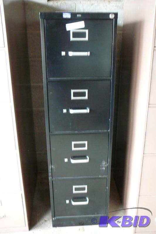 lot 300 image: Hon 4 drawer metal filing cabinet...