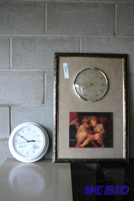 lot 320 image: Sterling & Noble clock and another clock&...