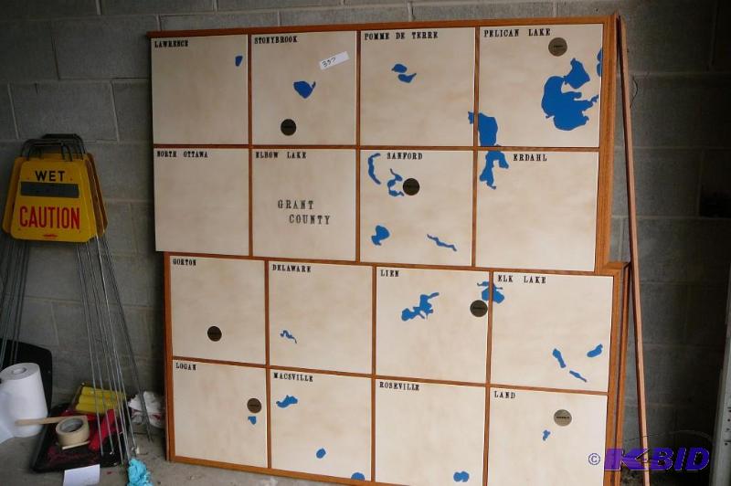 lot 337 image: Ceramic map of Grant County...