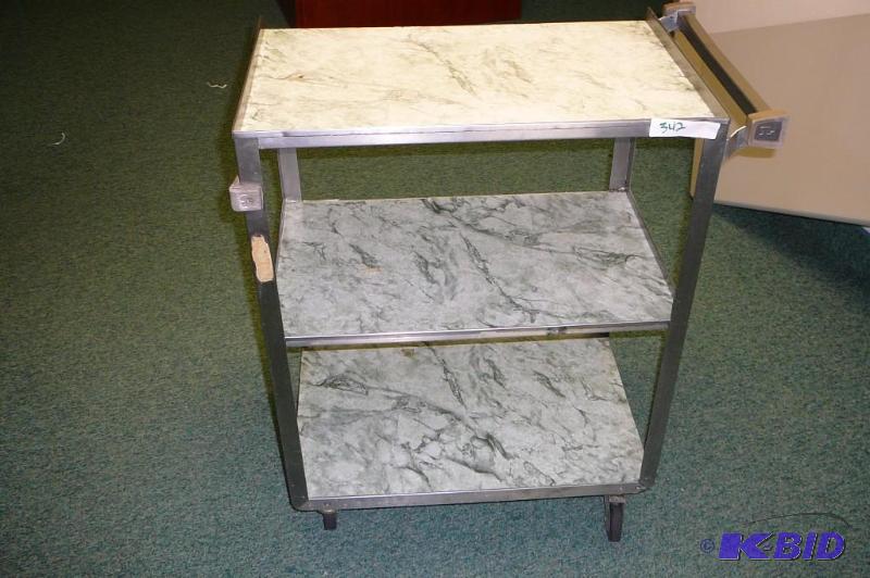 lot 341 image: Stainless steel cart on caster  ...
