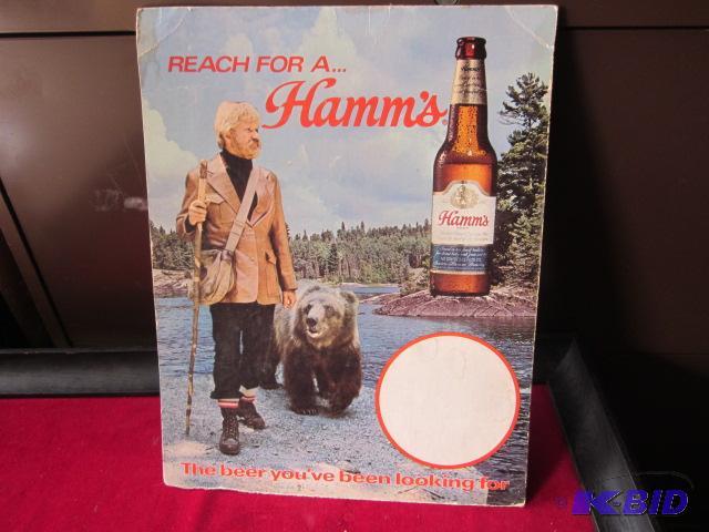 lot 47 image: 14 inches x 17 inches Hamms Beer Grizzly Adam...