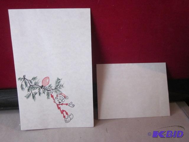 lot 51 image: Rare Reddy Killowatt Christmas Card, folds in...