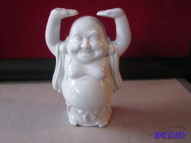 lot 63 image: 6 inch white porcelain Buddha....